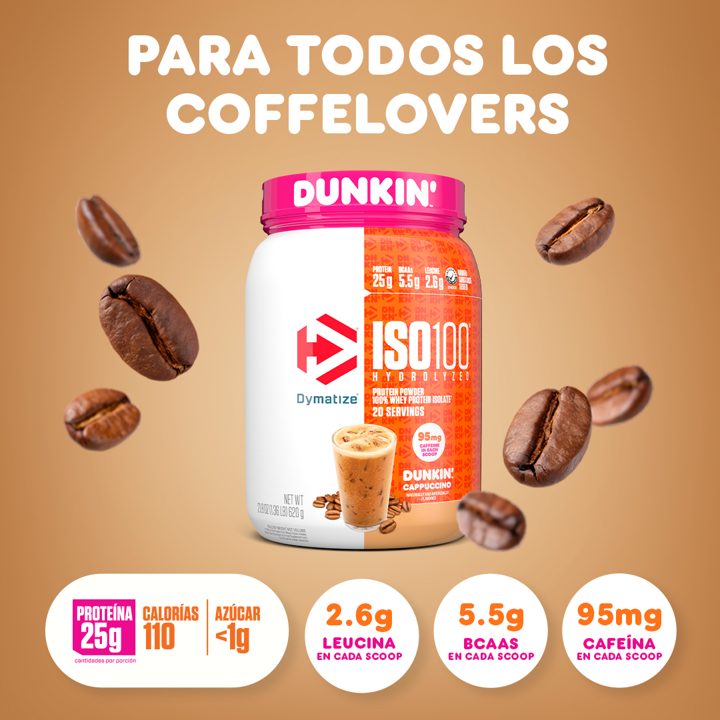 Dymatize ad. Angle: For all the coffee lovers: protein that tastes like your favourite coffee