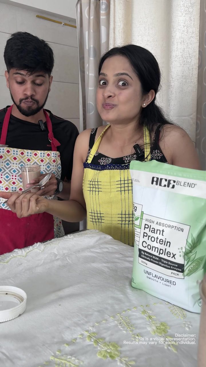 Ace Blend ad. Angle: A tablespoon for the kids, two for adults: protein for the whole family