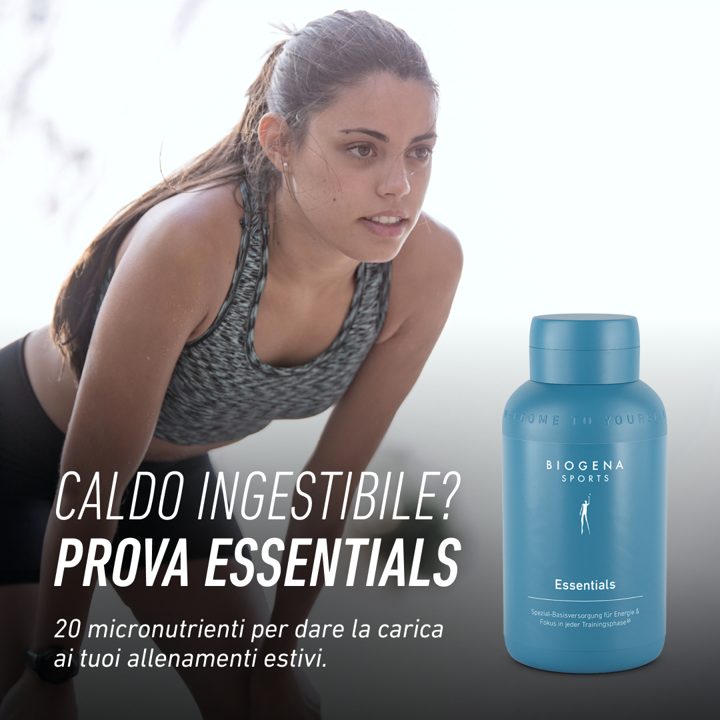 Biogena ad. Angle: Unbearable heat? Don't skip the workout