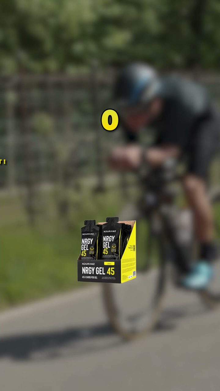 4Endurance ad. Angle: The pros' choice: the 45 g gel used by elite cycling teams