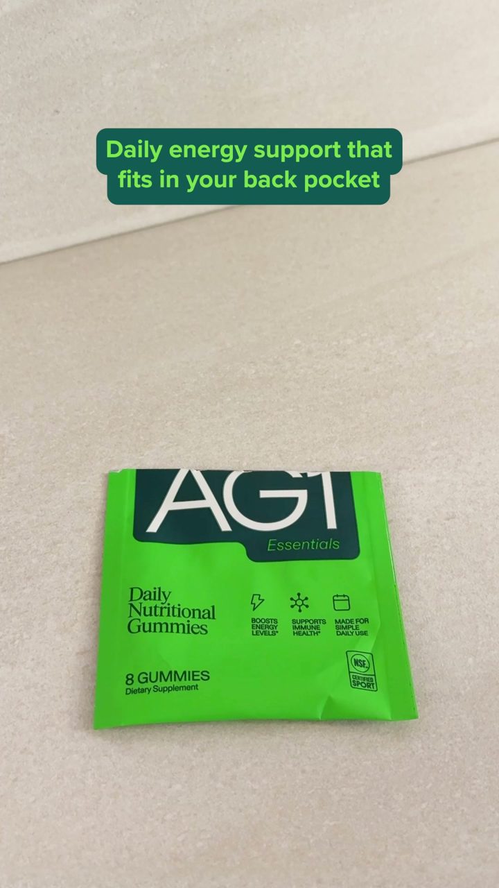 AG1 ad. Angle: Life moving too fast for your health? No mixing required