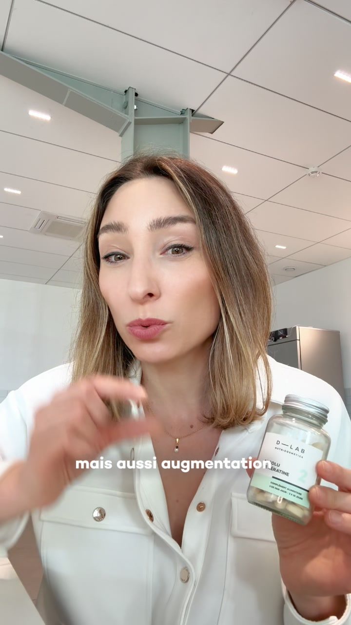 D-Lab Nutricosmetics ad. Angle: Natural keratin for strong anti-fall action