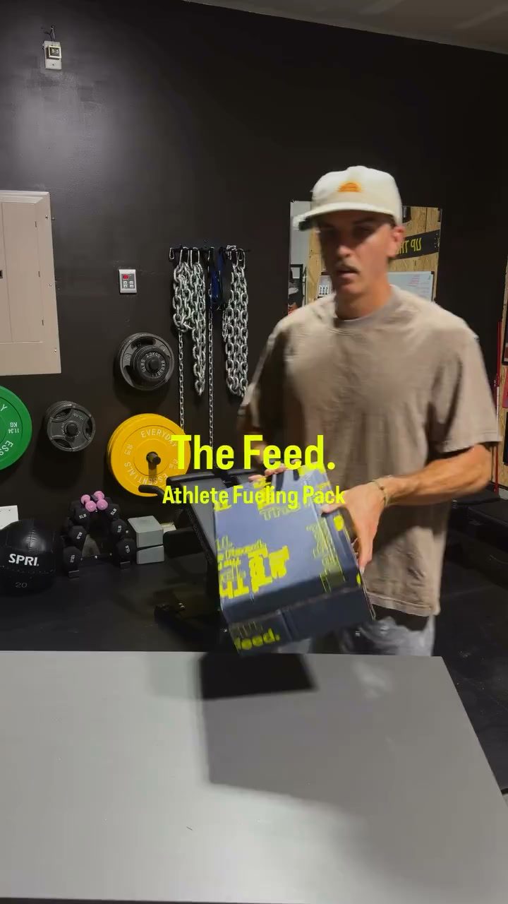 The Feed ad. Angle: Built for runners, always 30% off: runner fuel pack unboxing