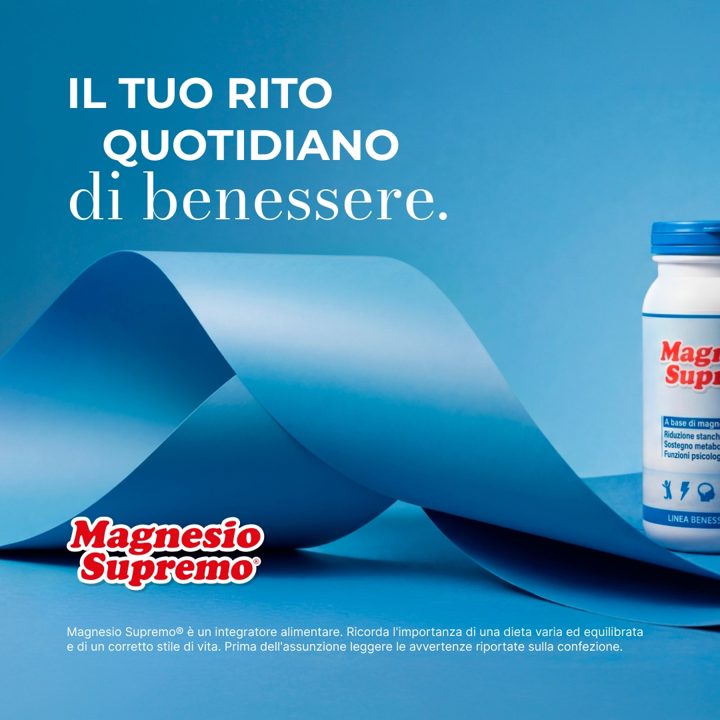 Magnesio Supremo ad. Angle: "The most-loved magnesium in Italy"