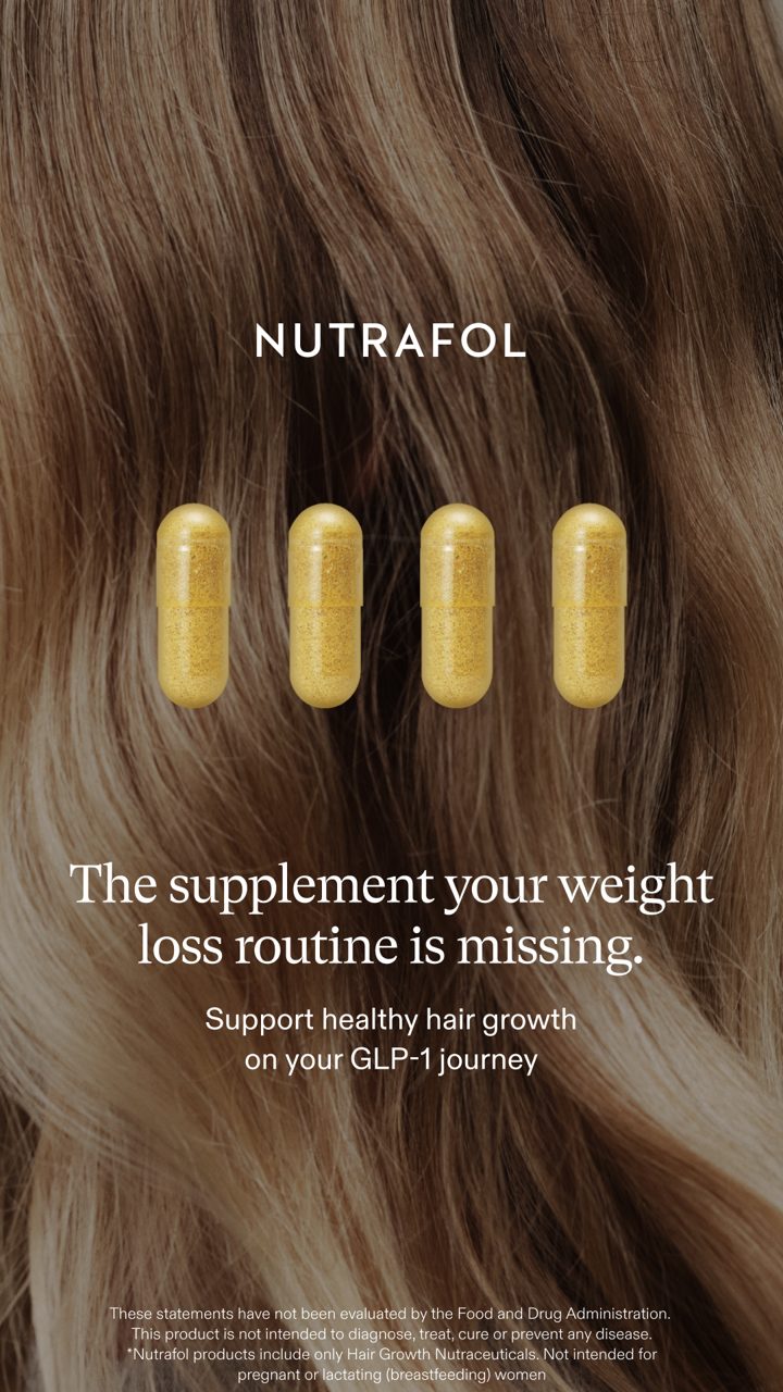 Nutrafol ad. Angle: The supplement your weight-loss routine is missing