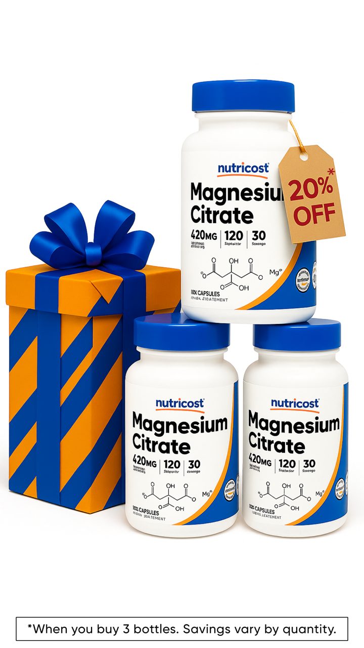 Nutricost ad. Angle: Bundle and save, plus a free gift