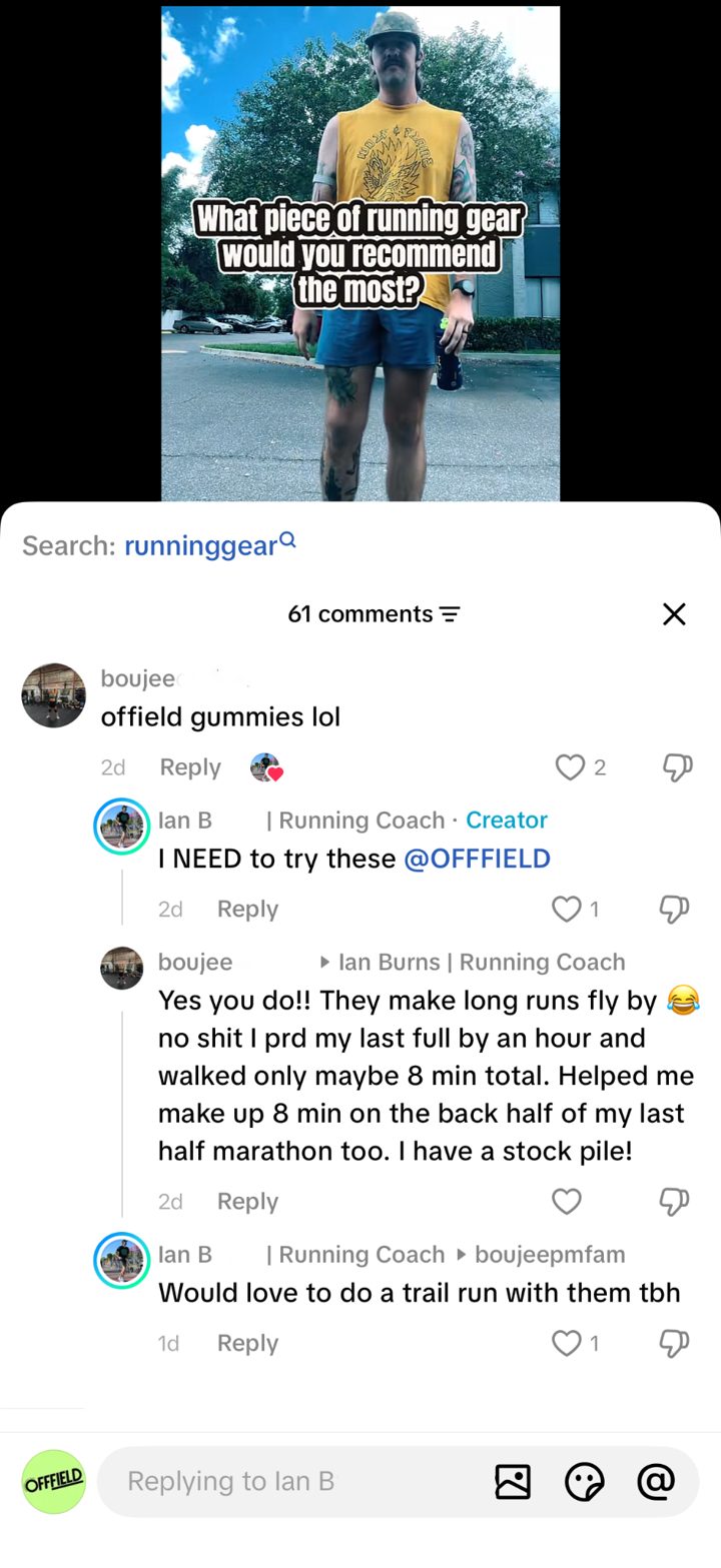 Offfield ad. Angle: It's not shoes, not a watch, and not another gel