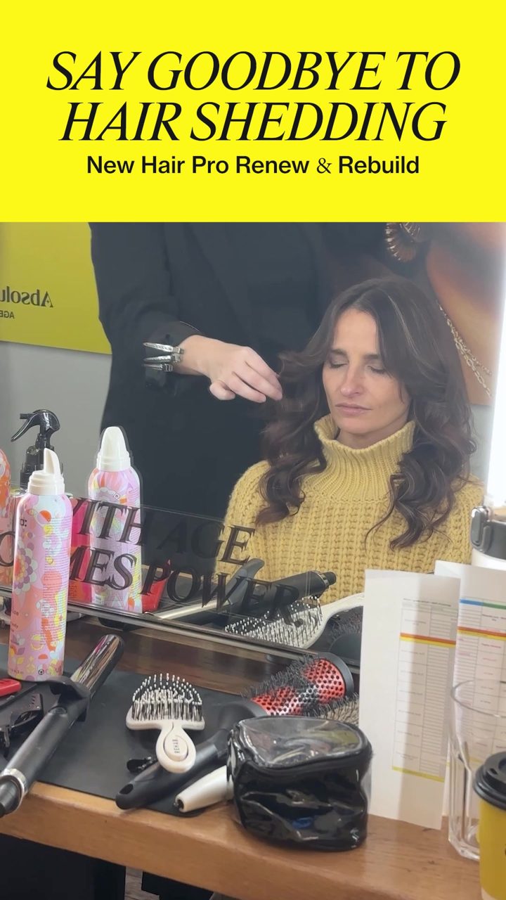 Absolute Collagen ad. Angle: Say goodbye to hair shedding: new formula drop