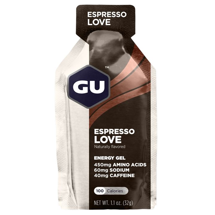 Rebel Sport ad. Angle: Catalogue: GU Espresso Love gel at a sports retailer