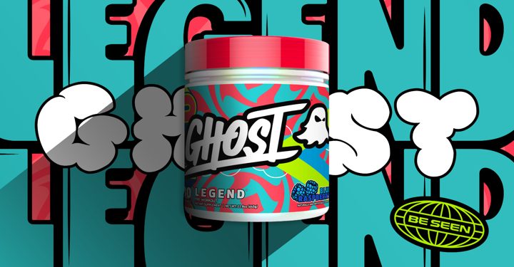GHOST ad. Angle: Loaded with pump, energy and focus ingredients