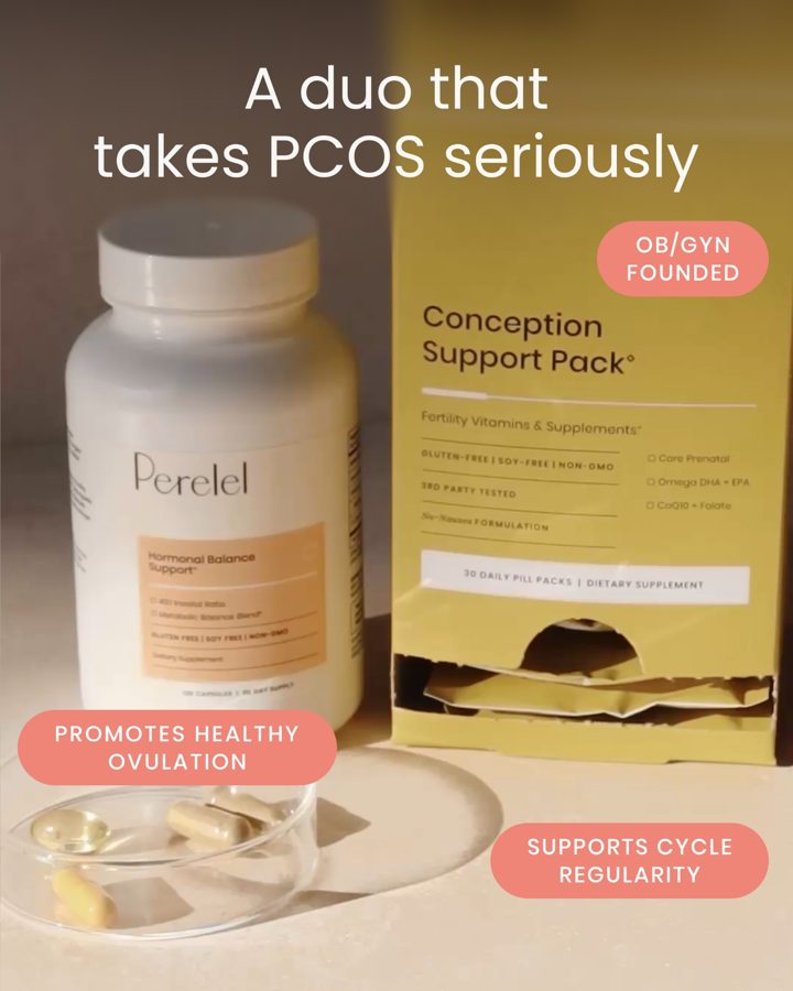 Perelel ad. Angle: Trying to conceive with PCOS? Start here