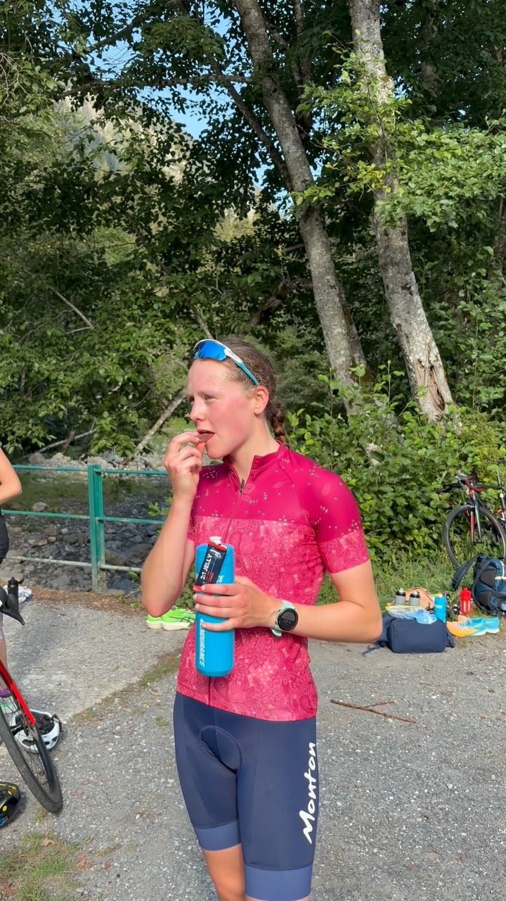 4Endurance ad. Angle: Long camp days in the Morzine heat: a lighter taste for hour-after-hour fuelling