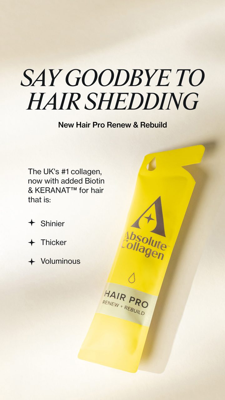 Absolute Collagen ad. Angle: Say goodbye to hair shedding
