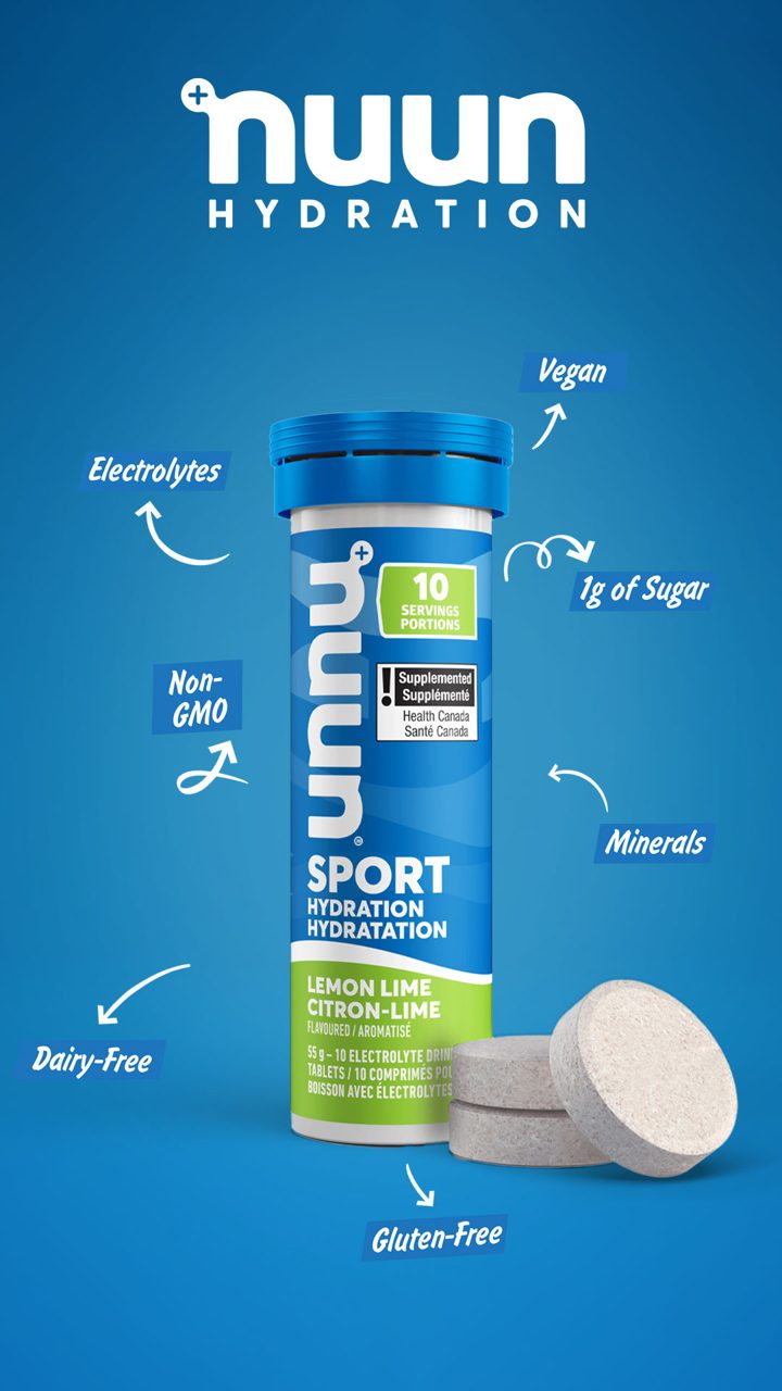 Nuun ad. Angle: Electrolytes? Check. Flavour? Double check. Aftertaste? Nope.