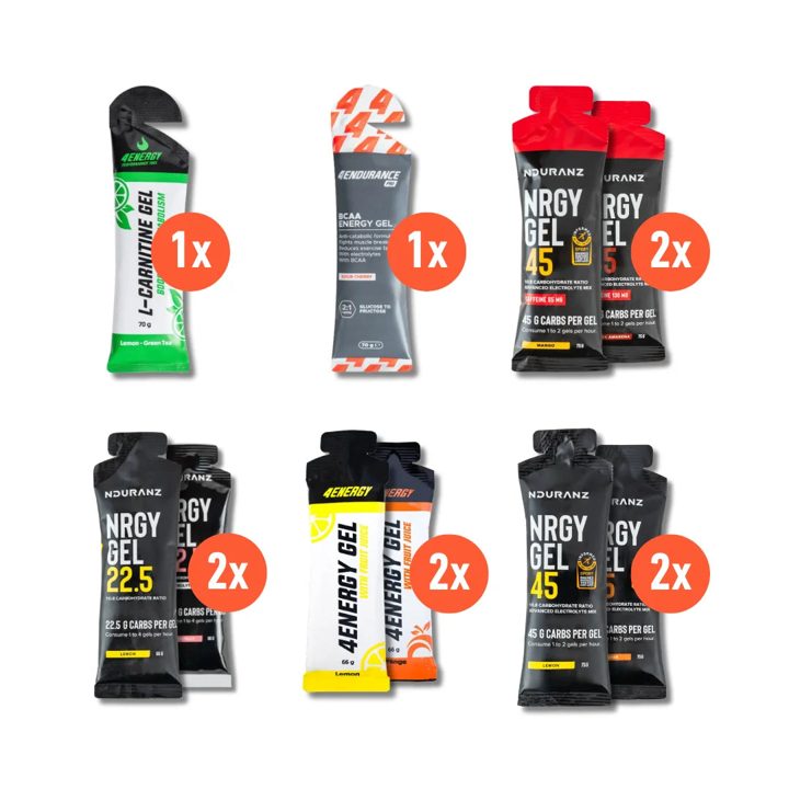 4Endurance ad. Angle: Your favourite gels for marathon season: fuel every session, not only race day