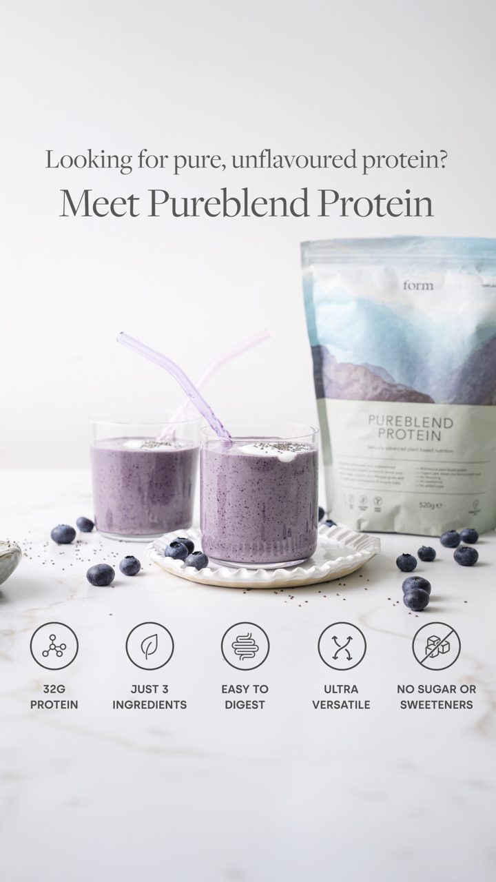Form Nutrition ad. Angle: No flavouring, no sweeteners: customise it your way