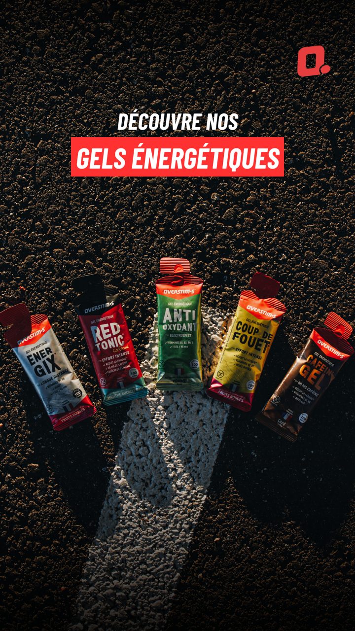 Overstim.s ad. Angle: Discover our energy gels: fast, natural energy for every challenge