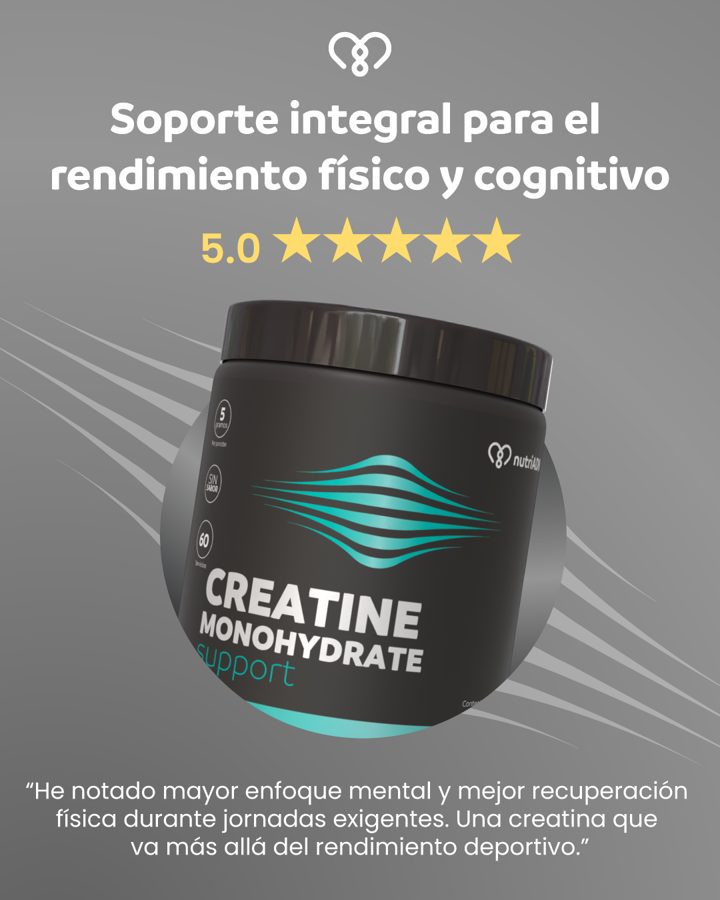 nutriADN ad. Angle: Creatine for both physical strength and mental focus