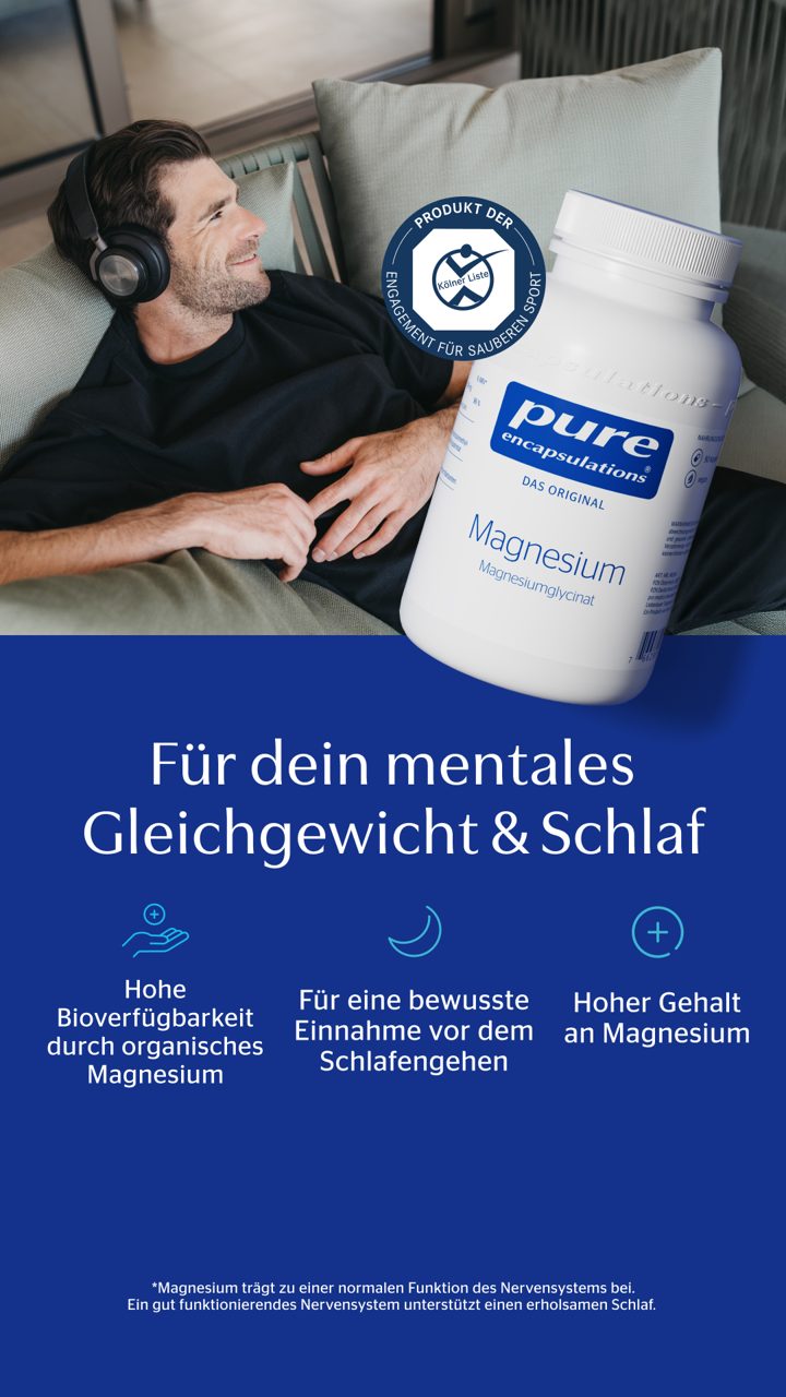 Pure Encapsulations ad. Angle: Your key to rest mode
