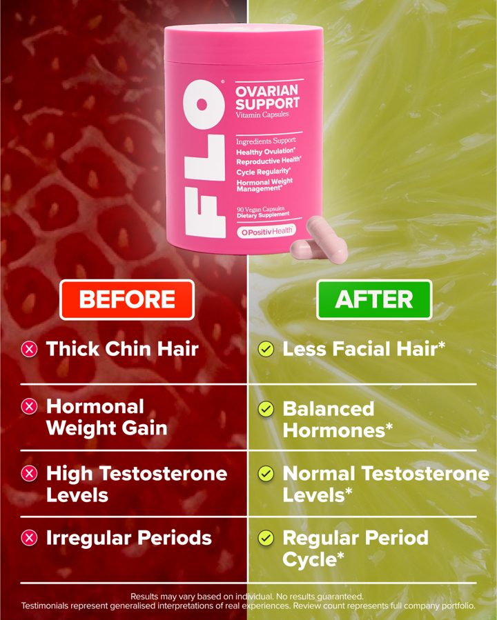 O Positiv ad. Angle: Before vs after: hormonal symptoms
