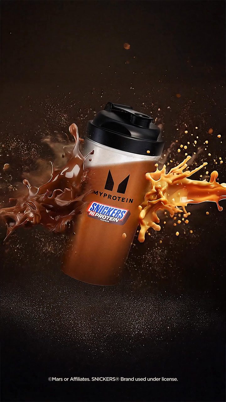 Myprotein ad. Angle: Unmistakable, legendary, iconic: a candy-bar whey