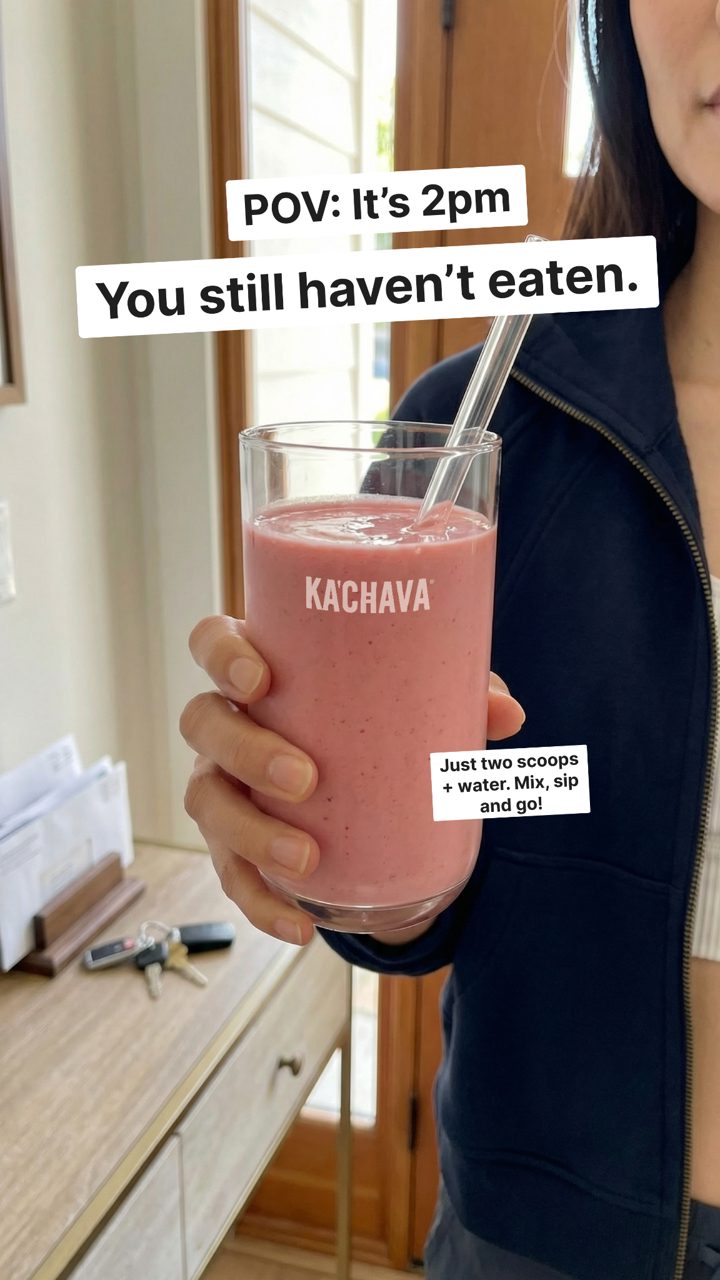 Ka'Chava ad. Angle: POV: it is 2pm and you still have not eaten