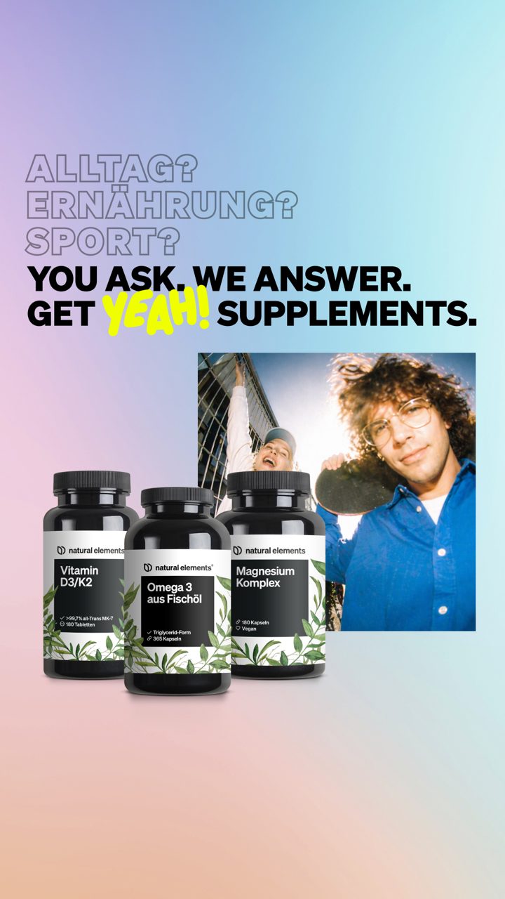 Natural Elements ad. Angle: Find your perfect stack in 90 seconds