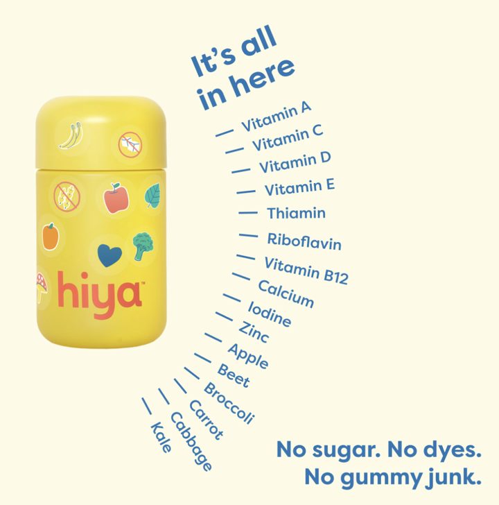 Hiya Health ad. Angle: Why give your kids a sugar-coated vitamin every day?