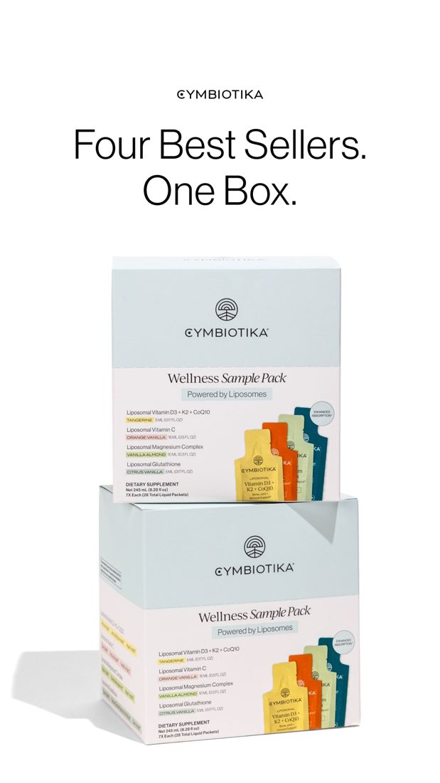Cymbiotika ad. Angle: Four bestsellers, one box