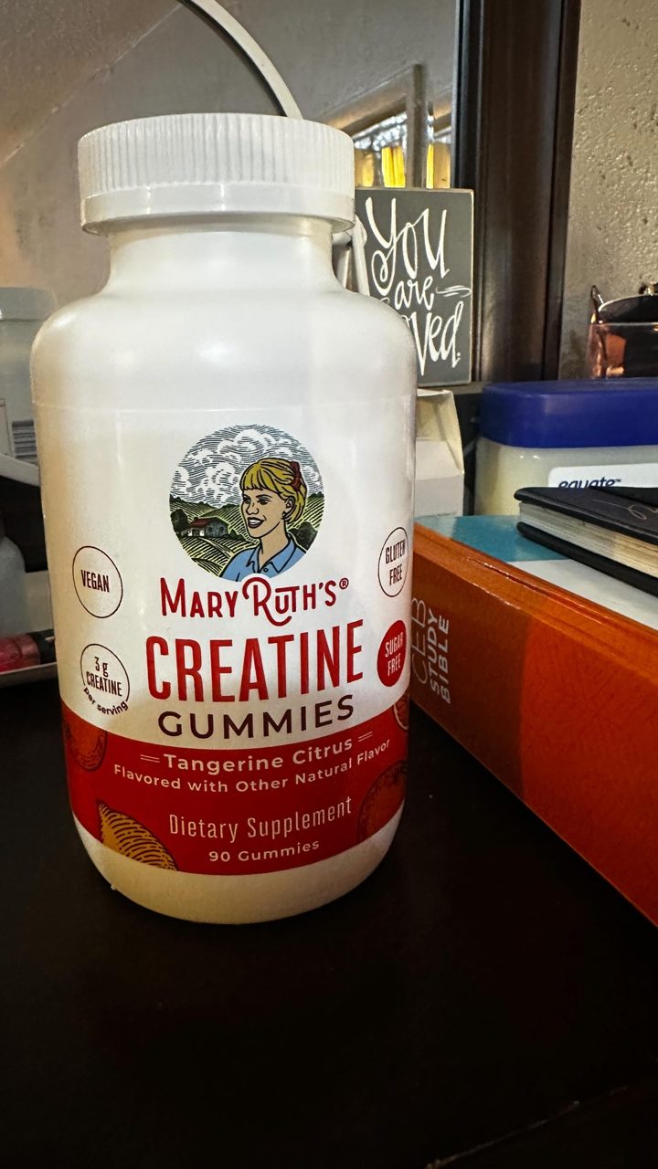 Mary Ruth's ad. Angle: My mornings: coffee and creatine gummies
