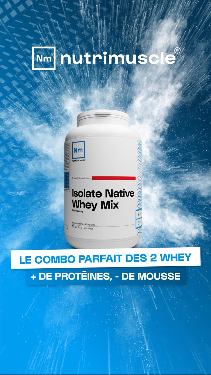 Nutrimuscle ad. Angle: The mix of your favourite proteins: 75/25