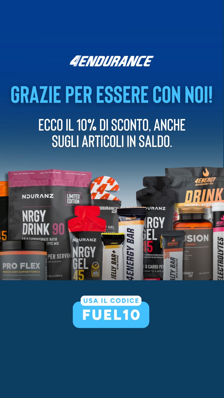 4Endurance ad. Angle: Thank-you 10% off to stock up on your favourites