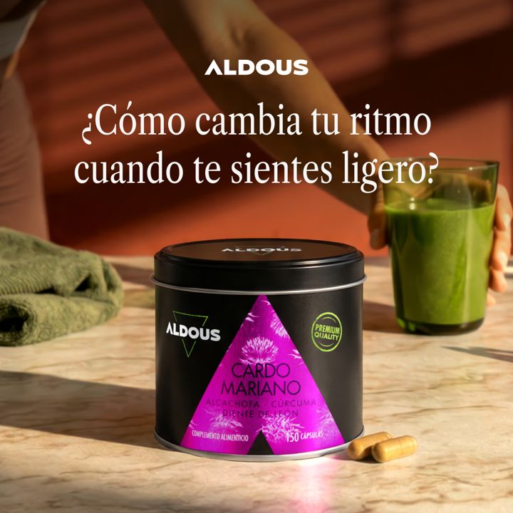 Aldous Bio ad. Angle: Feeling light changes your day