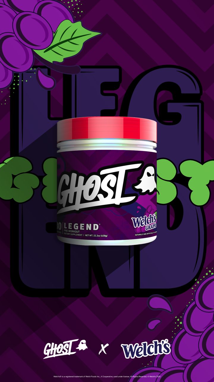 GHOST ad. Angle: A grape collab that tastes true to the juice