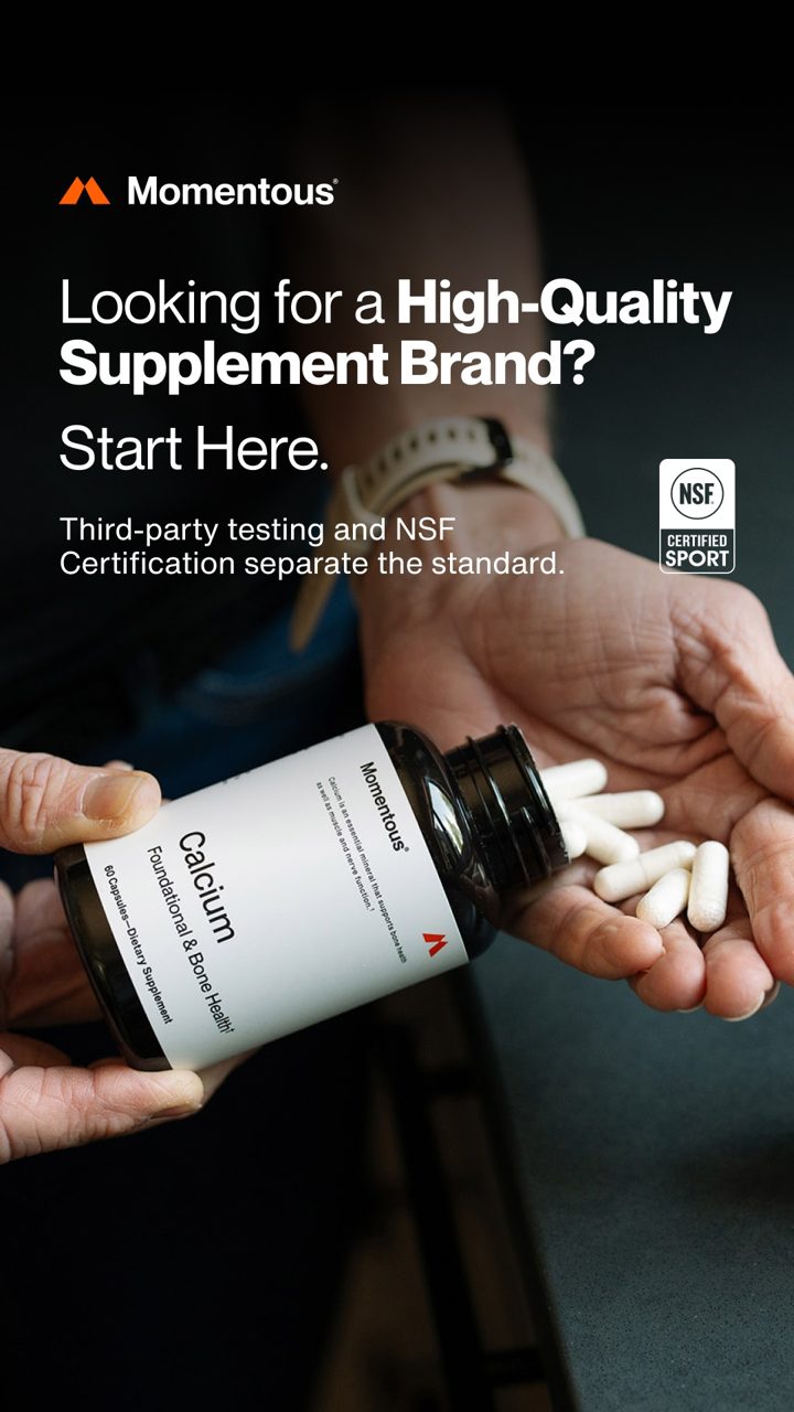 Momentous ad. Angle: Looking for a high-quality brand? Start here