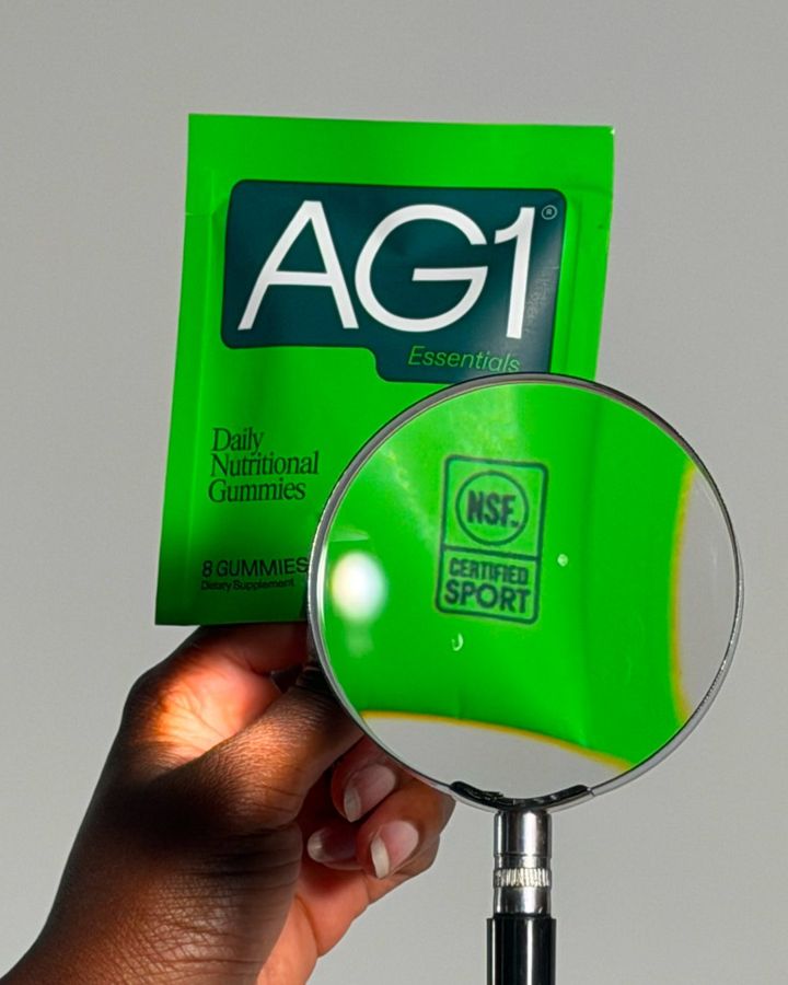 AG1 ad. Angle: "Check the label": one stat that makes rivals look unverified