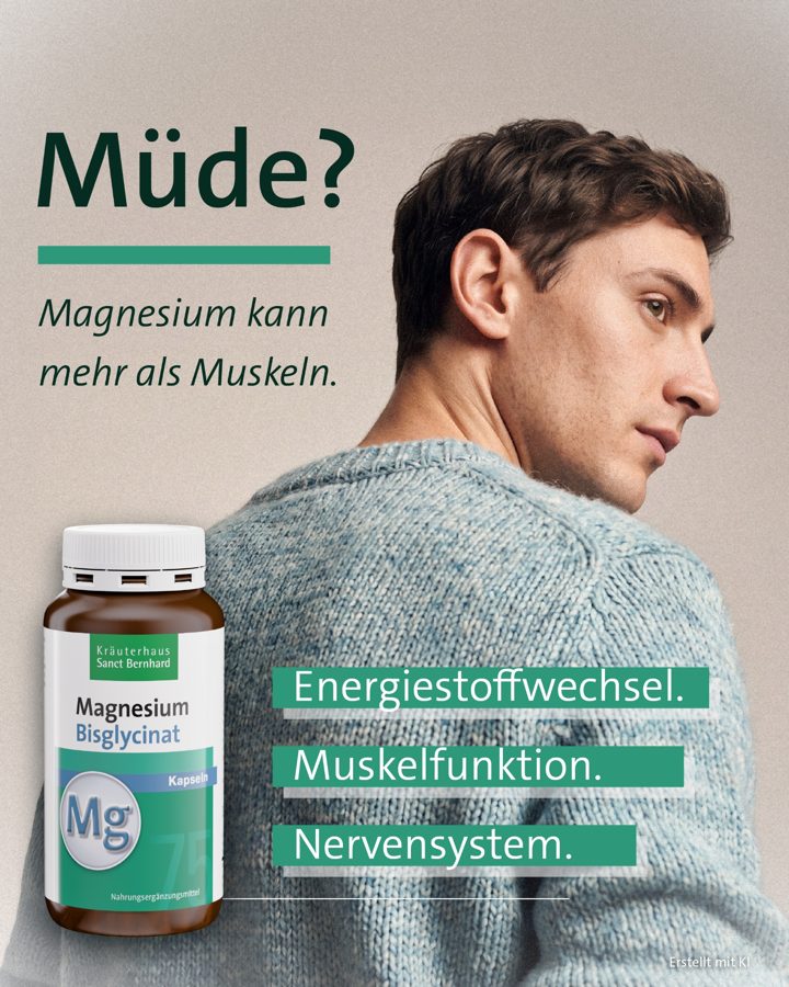Kräuterhaus Sanct Bernhard ad. Angle: Always tired? Magnesium is more than muscles