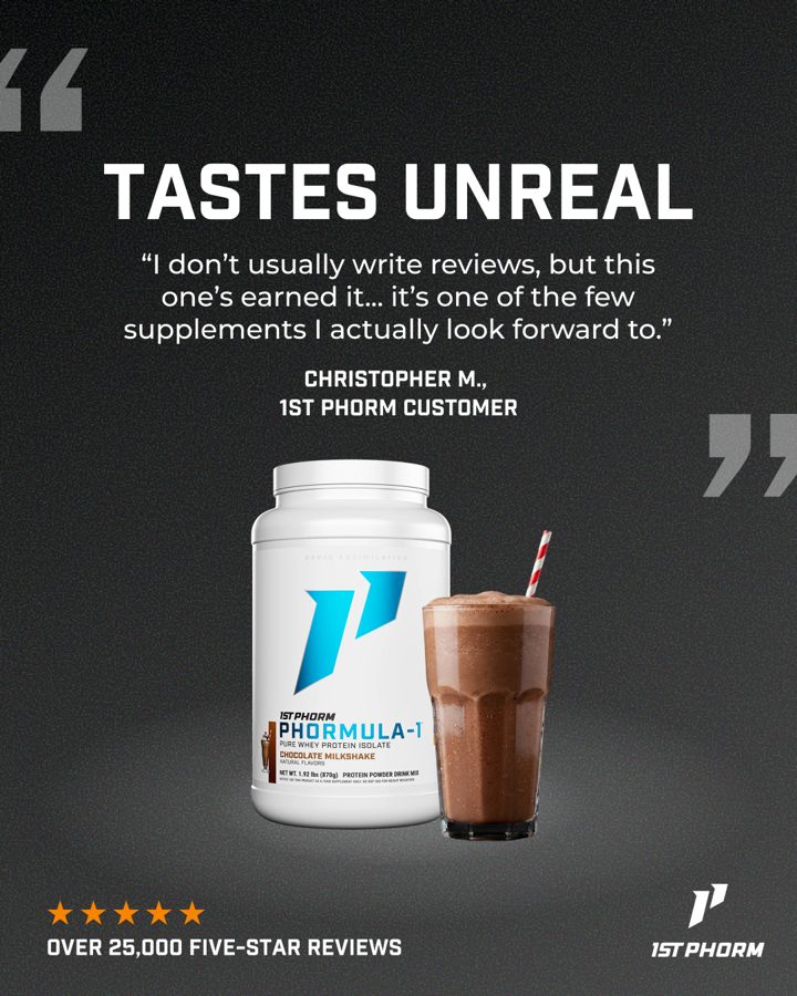1st Phorm ad. Angle: You don't accept average from your team, so why from your supplement?