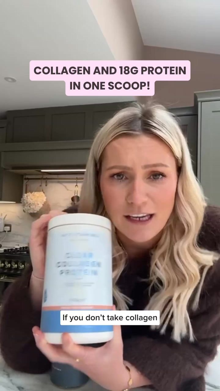 Myvitamins ad. Angle: Collagen and protein in one scoop