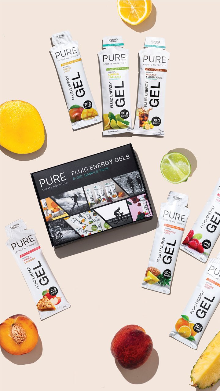 PURE Sports Nutrition ad. Angle: Can't decide on a flavour? Grab the 8-pack