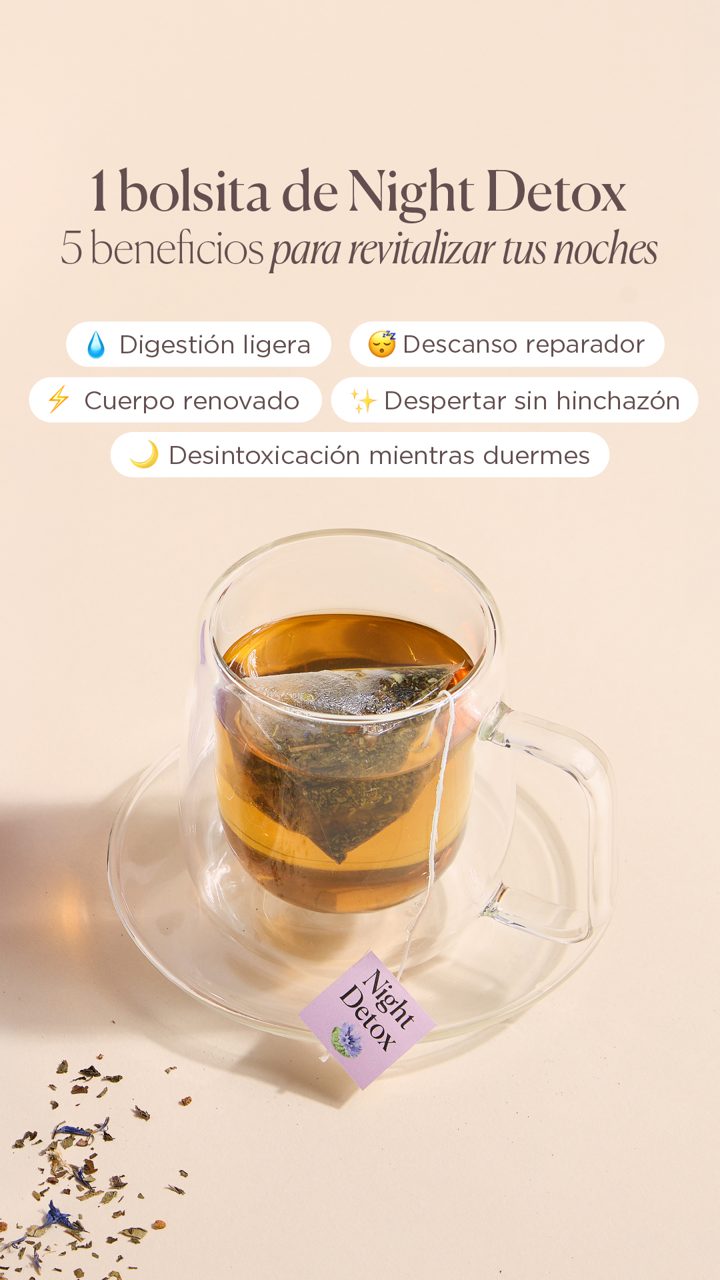 Matcha & CO ad. Angle: Night detox tea, 20% off with code
