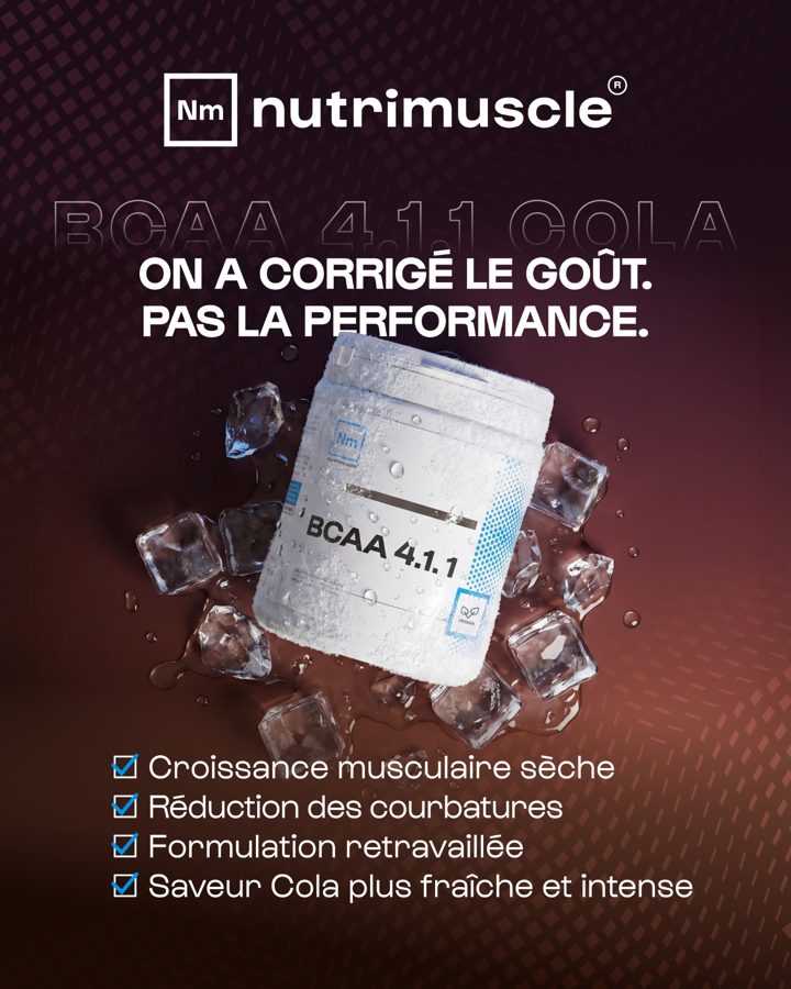 Nutrimuscle ad. Angle: We fixed the taste, not the performance