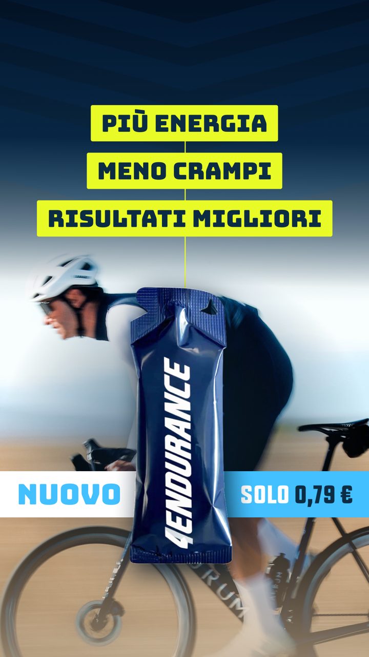 4Endurance ad. Angle: More energy, fewer cramps: why a 2:1 gel lets you take more carbs