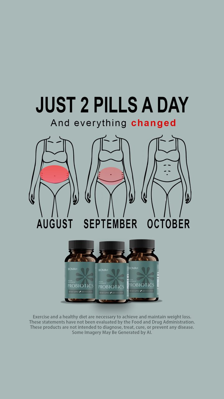 Bioma ad. Angle: Just two pills a day and everything changed