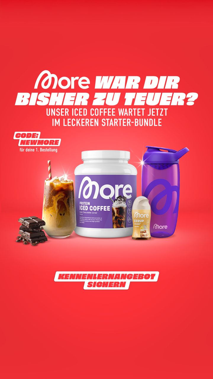 More Nutrition ad. Angle: Bye bye sugar, hello protein