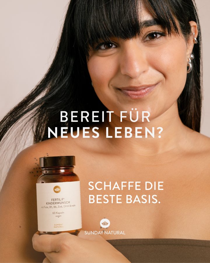 Sunday Natural ad. Angle: Developed by cell biologists and fertility experts