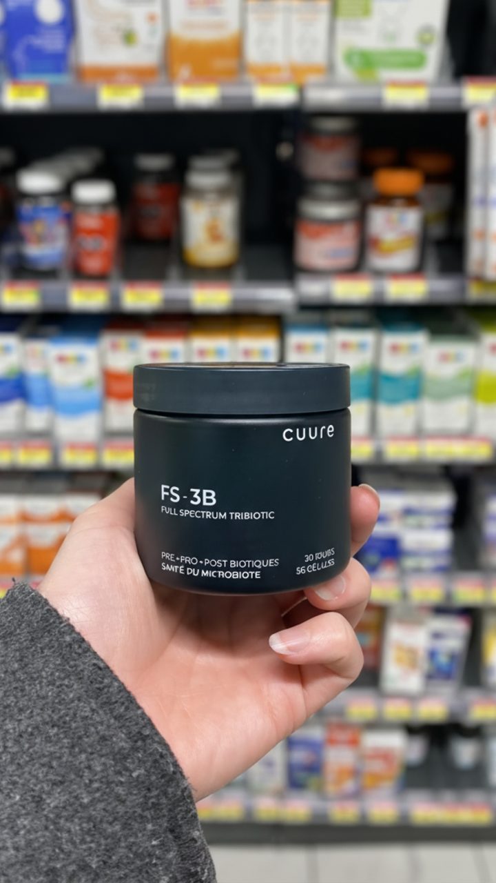 Cuure ad. Angle: Pre + pro + postbiotics: our most advanced gut formula