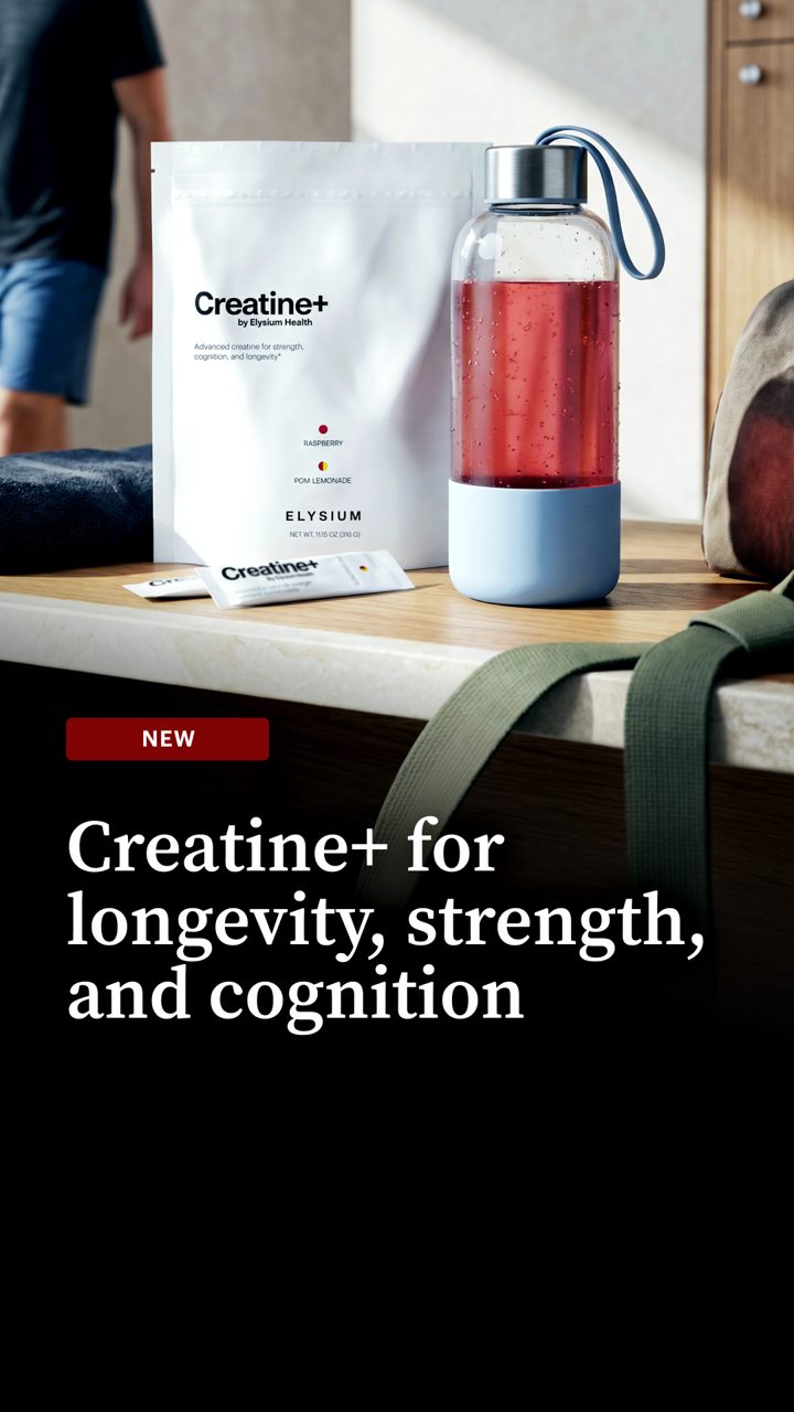 Elysium Health ad. Angle: Most creatine does one thing; ours does three