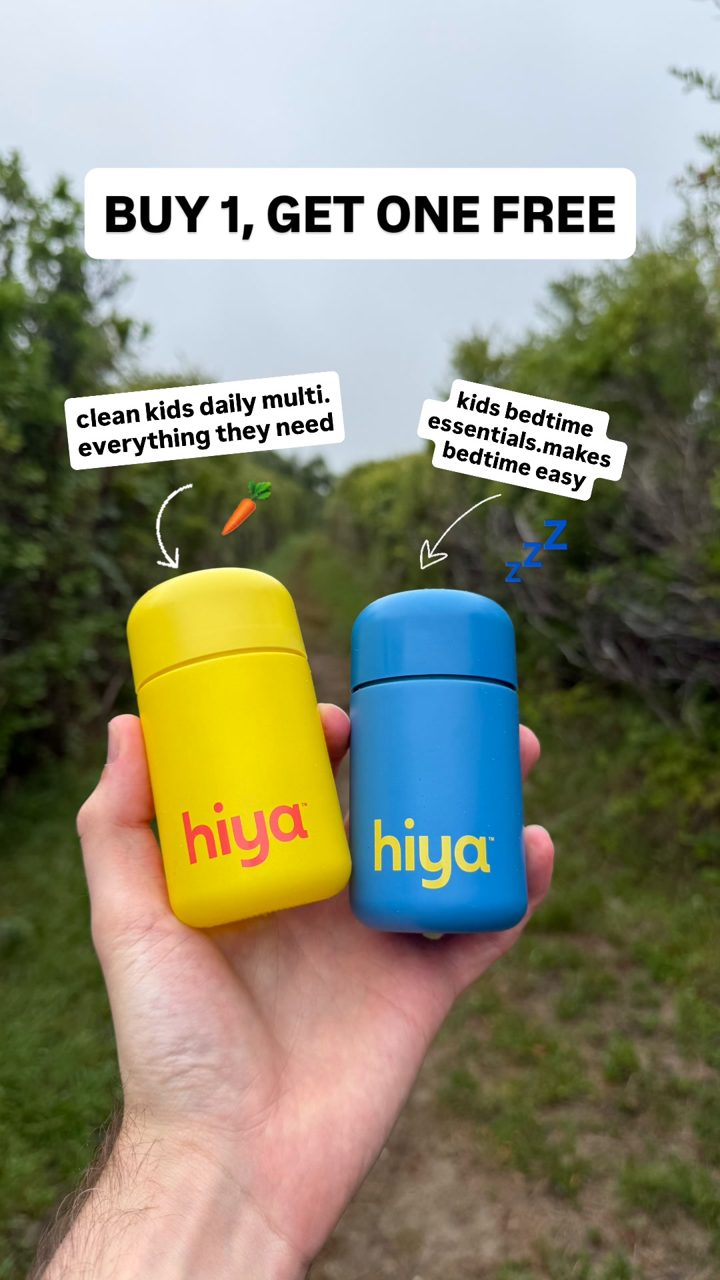 Hiya Health ad. Angle: Vitamins in the morning, wind-down at night: the whole routine