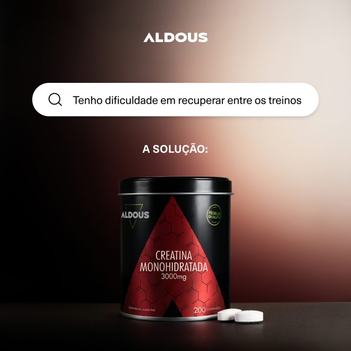 Aldous Bio ad. Angle: Struggling to recover between sessions? Start with creatine
